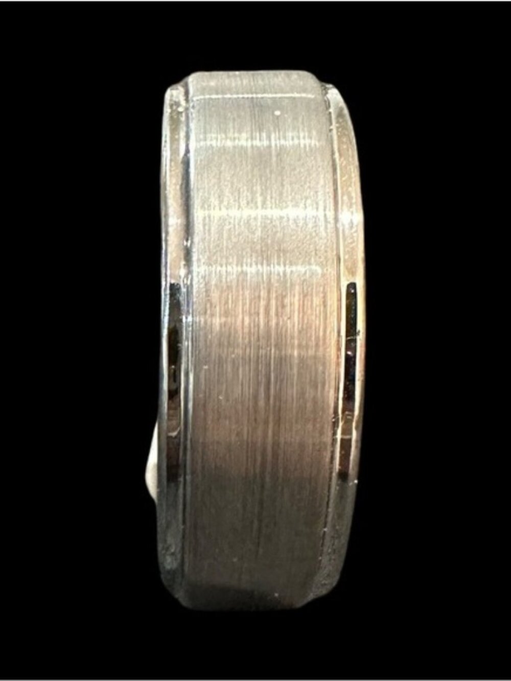 Three Keys Mens Wedding Band Size 10.5 Silver Gray Tones Tungsten